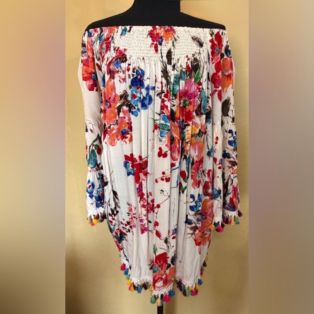 JODIFL Off-Shoulder Floral Blouse - Multicolor